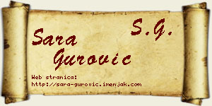 Sara Gurović vizit kartica